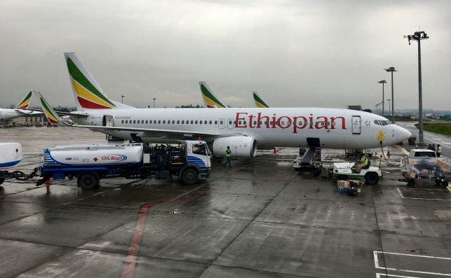 Un aviÃ³n de Ethiopian Airlines