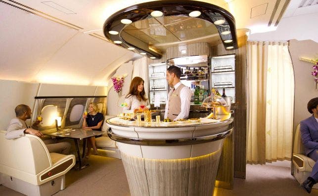 Business Class de Emirates en sus A380. 
