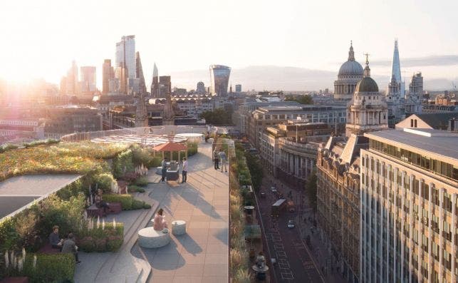  Desde la terraza se desplegarÃ¡n hermosas vistas de Londres. Foto: Sheppard Robson.