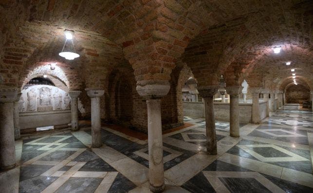 Cripta de la BasÃ­lica de San Marcos. Foto: EFE.