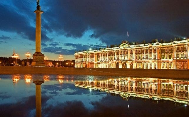El palacio de Invierno, en San Petersburgo.