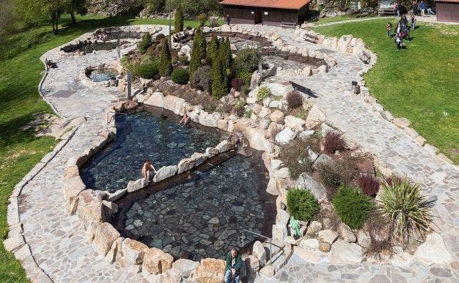 Piscina en las termales de Outariz