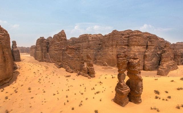 AdemÃ¡s de fondos marinos, la zona cuenta con impresionantes montaÃ±as y caÃ±ones. Foto The Red Sea Project.