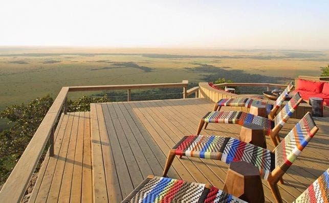 africa kenya narok angama mara loungers on guest area deck 2