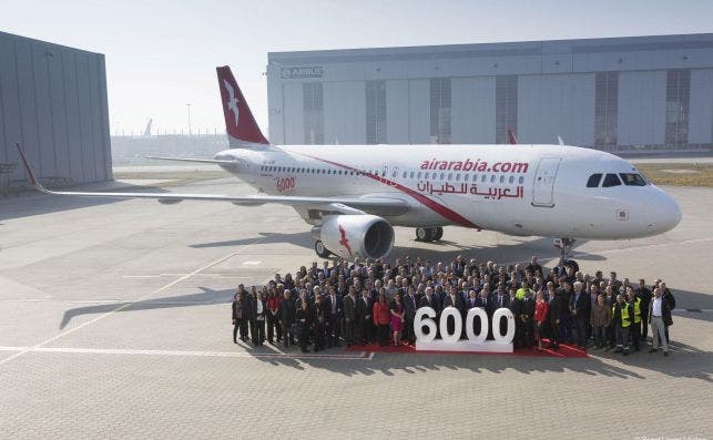 Air Arabia recibiÃ³ el A320 nÃºmero 6.000 en el 2014. Foto: Airbus.