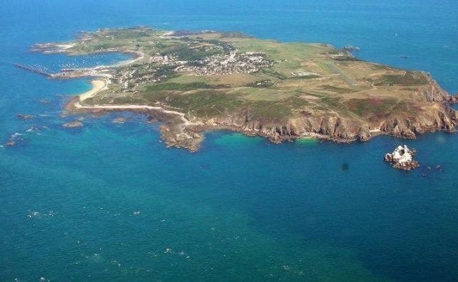 alderney flying in