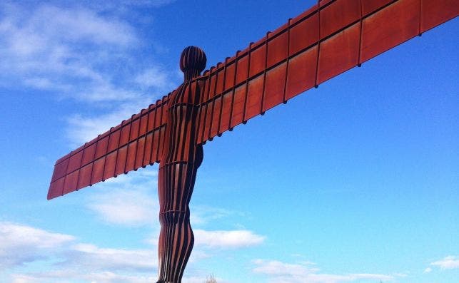 Angel del Norte, en la orilla de Gateshead. Foto: Visitbritain.