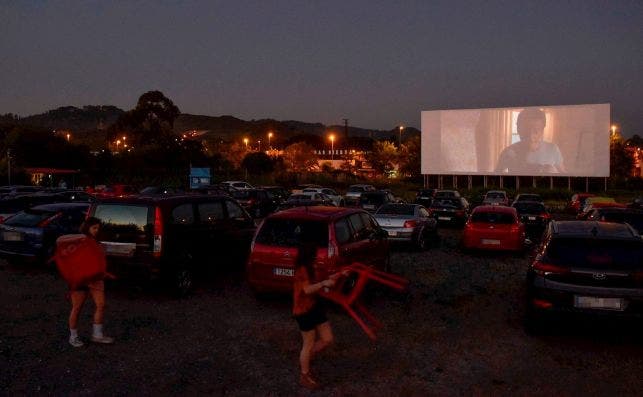 Autocine de Getxo, en Vizcaya. Foto EFE