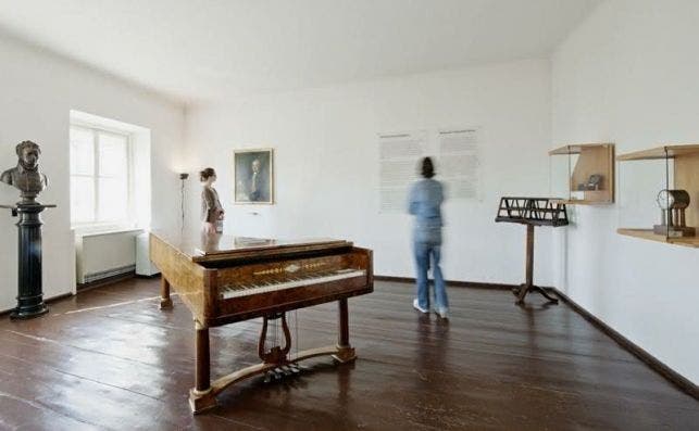 Piano de Beethoven en la casa Pasqualatihaus. Foto: Hertha Hurnaus-Museo de Viena