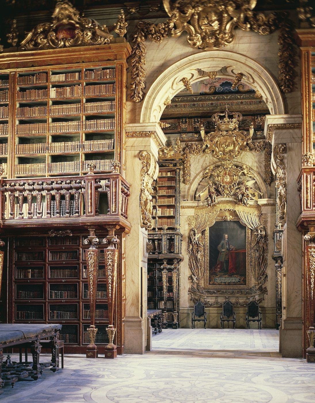 Biblioteca Joanina de la Universidad de Coimbra. Foto Getty Images.