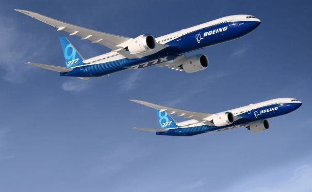 Boeing estÃ¡ preparando cuatro B777X para iniciar los vuelos de prueba en junio. Foto: Boeing.
