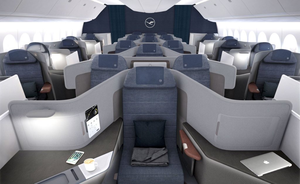 El asiento central será como un trono en la clase business. Foto: Lufthansa