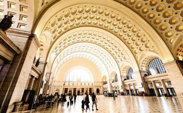 El domo de la Union Station de Washington. Foto Caleb Fisher - Unsplash