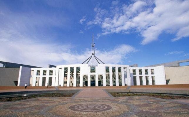  El edificio del parlamento fue inaugurado en 1988. Foto: Turismo de Australia.