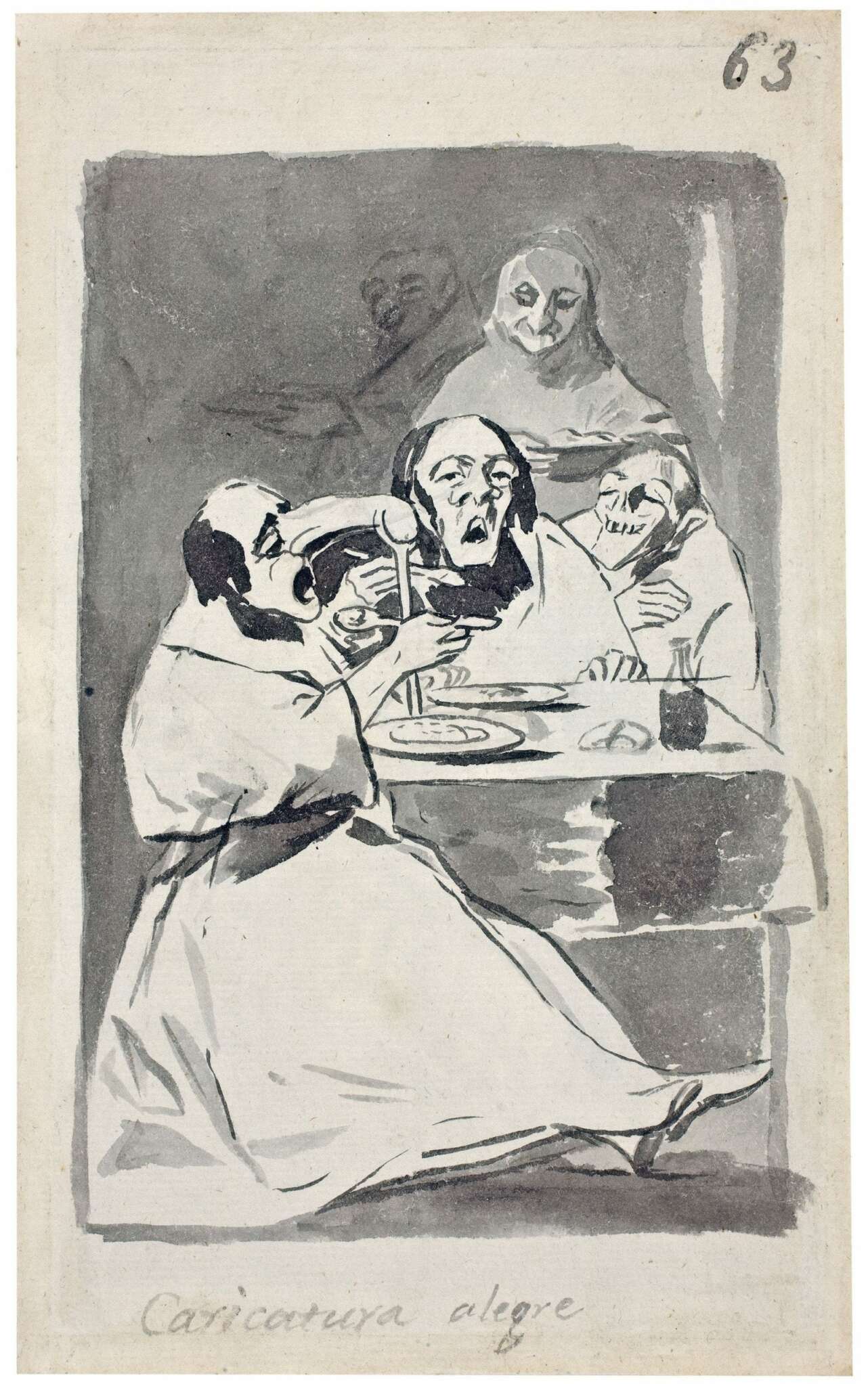 Caricatura alegre Cuaderno de Madrid, Francisco de Goya. Foto: Museo Nacional del Prado.