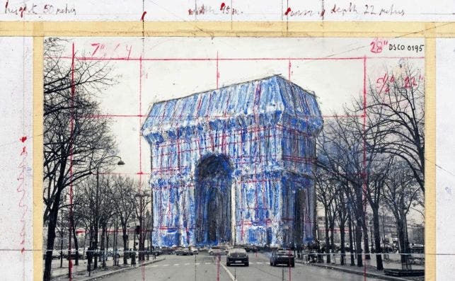 Desde 1962 el artista Christo estÃ¡ obsesionado con envolver el Arco del Triunfo en ParÃ­s. Fotos: Christo.