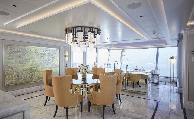 Comedor de la Regent Suite. Foto Regent Seven Seas Cruises