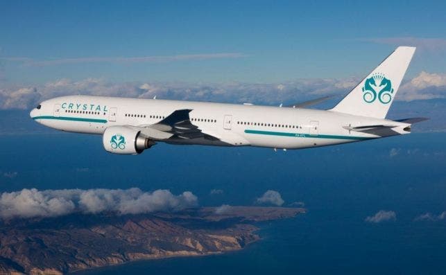 Crystal Cruises combina sus cruceros con vuelos en un Boeing 777. Foto: Crystal Cruises.