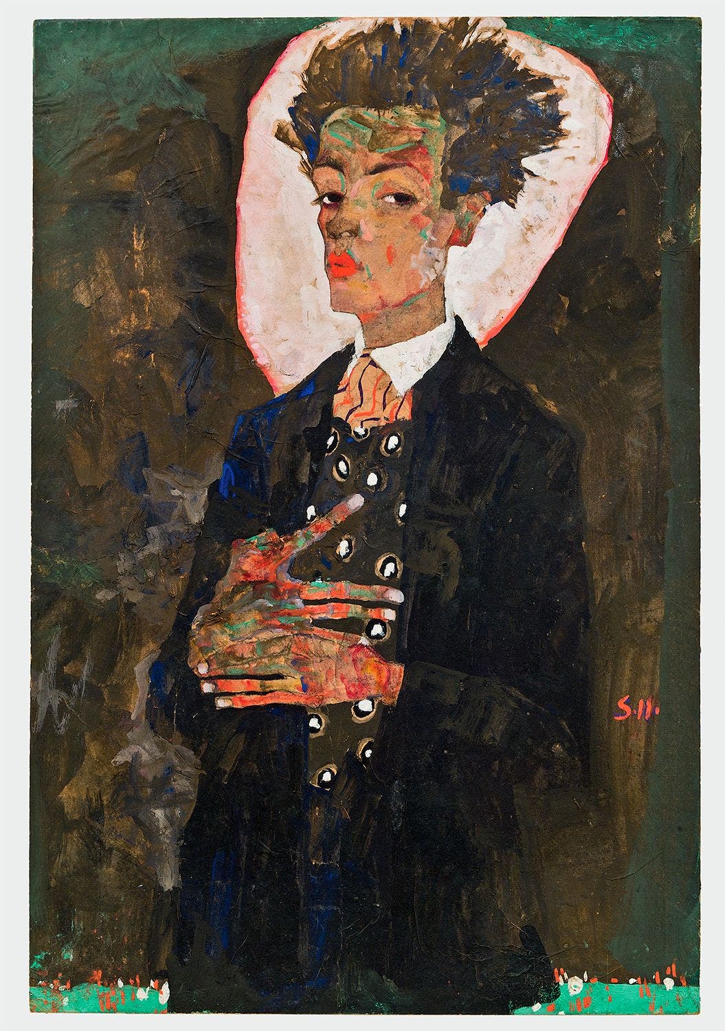 Egon Schiele. Autorretrato. Foto FundaciÃ³n Louis Vuitton.