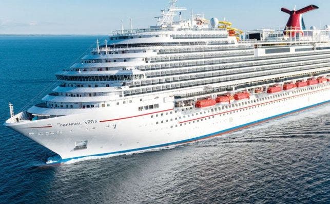 El Carnival Vista se encuentra fondeado cerca de Bahamas. Foto  Carnival Cruises