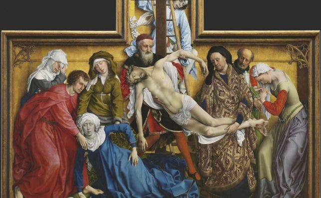 El Descendimiento Rogier van der Weyden OÌleo sobre tabla. 204,5 x 261,5 cm. Antes de 1443 Madrid, Museo Nacional del Prado