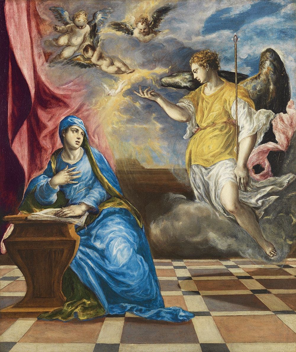 El Greco. LaAnunciacion. Foto Museo Thyssen.