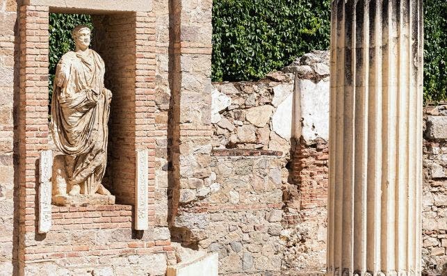Escultura en el Foro romano de MeÌrida. Foto Getty Images