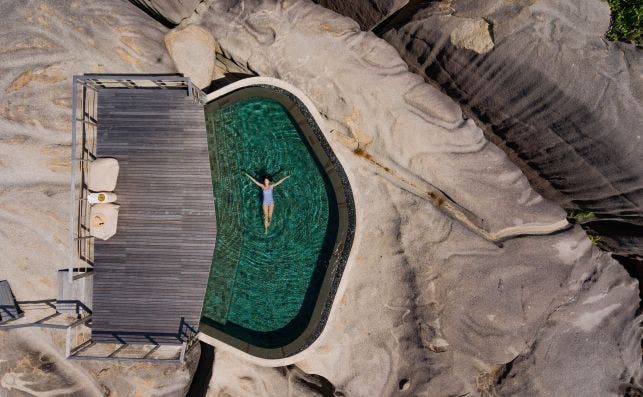 felicite seychelles spa aerial spa pool Foto Six Senses