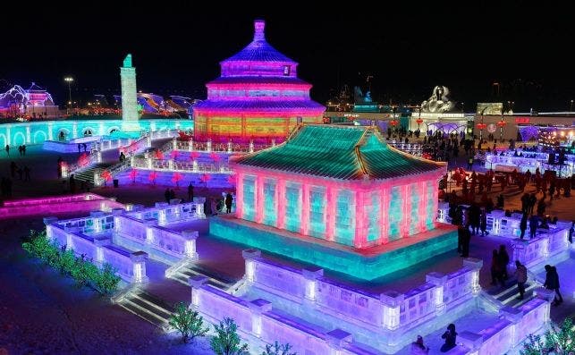 Festival de Hielo de Harbin. Foto EFE Wu Hong.