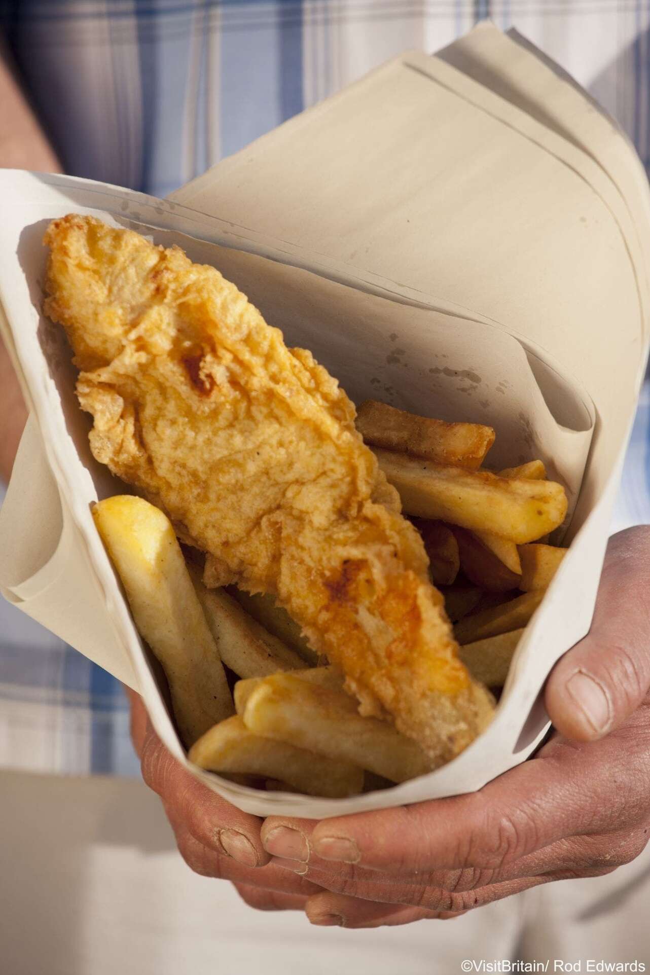 Fish and chips, Â¿por queÌ no? Foto Rod Edwards VisitBritain