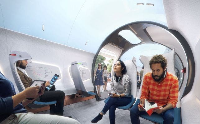 El sistema puede transportar a 200.000 personas al dÃ­a. Foto: Hardt Hyperloop