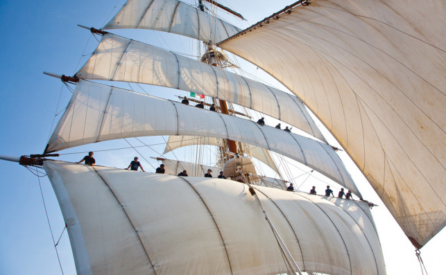 El Sea Cloud cuenta con 3.000 m2 de velas. Foto Sea Cloud Cruises