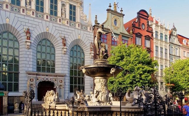 Fuente de Neptuno, Gdansk. Foto Pixabay.