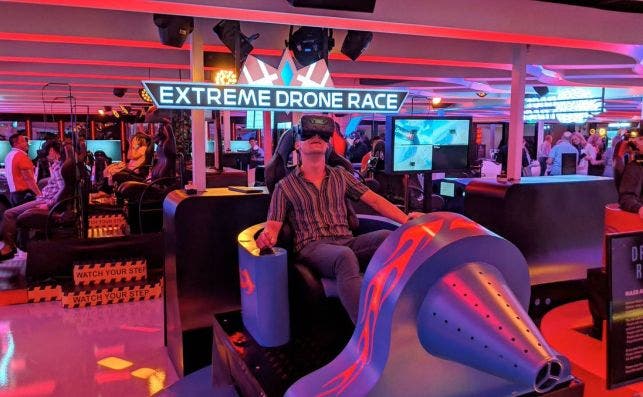 La realidad virtual se apodera de las atracciones del Galaxy Pavilion. Foto: John Roberts.