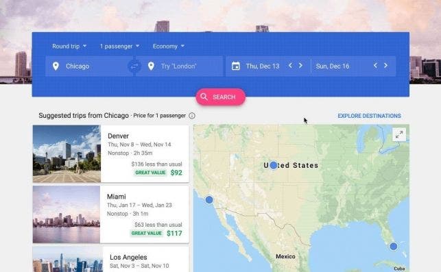 Google lanza Travel Trends para competir en las reservas online de viaje