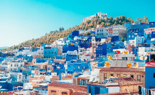 Vista de Chefchaouen con el azul en la mayorÃ­a de sus casas. Foto: Heidi Kaden - Unsplash