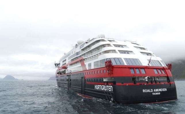 Hurtigruten toma la delantera ecolÃ³gica con sus barcos elÃ©ctricos. Foto: Hurtigruten