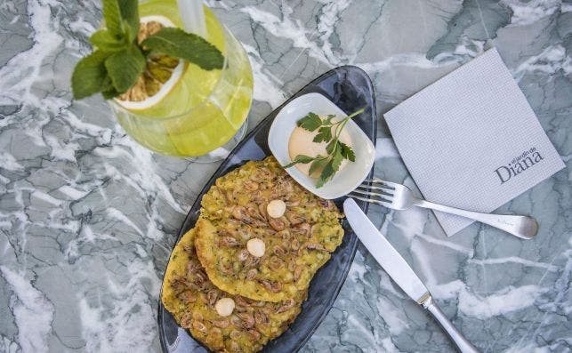 Arepas de camarones en el Hyatt Centric Gran Via Madrid.