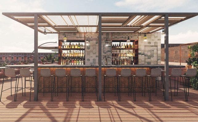 El bar La Terraza de Vivi ofrecerÃ¡ cÃ³cteles y vermuts. Foto: Kimpton Vividora Hotel.