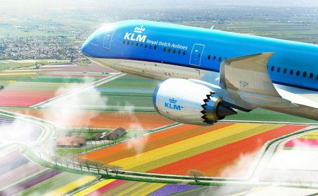 KLM es pionero en vuelos intercontinentales empleando biofuel. Foto KLM
