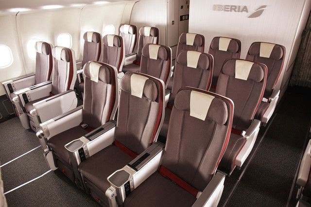 La clase turista premium de Iberia.