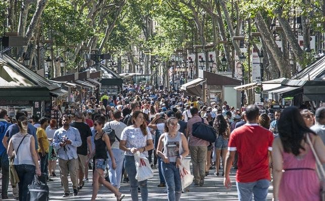 La Rambla de Barcelona.