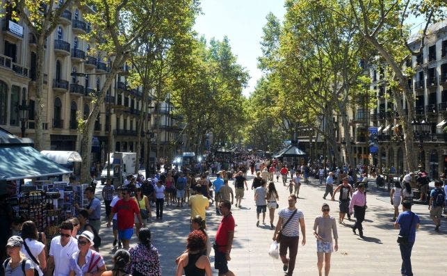 la rambla in barcelona spain