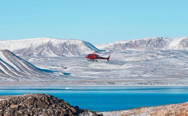 La Ãºltima parte del viaje a Ittoqqotoormiit debe hacerse en helicÃ³ptero. Foto Hoteles.com.