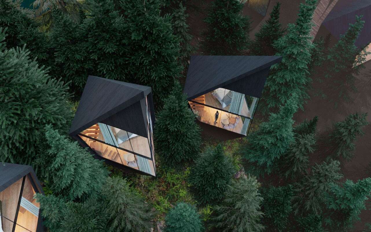 Las casas del Ã¡rbol se integran en la naturaleza. Peter Pichler Architecture.