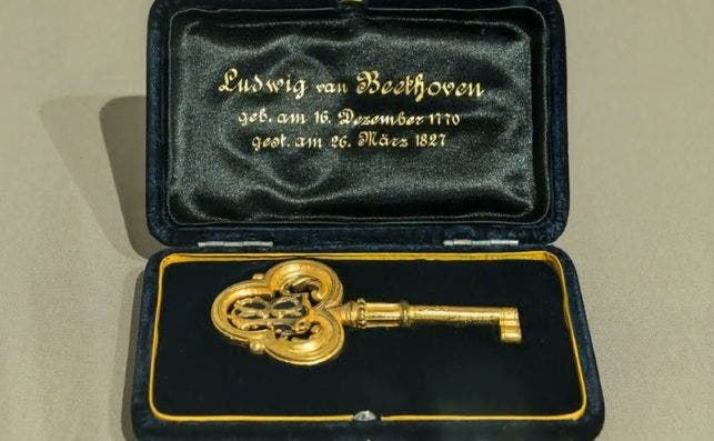 Llave del ataÃºd de beethoven. Foto: Museo de Viena.