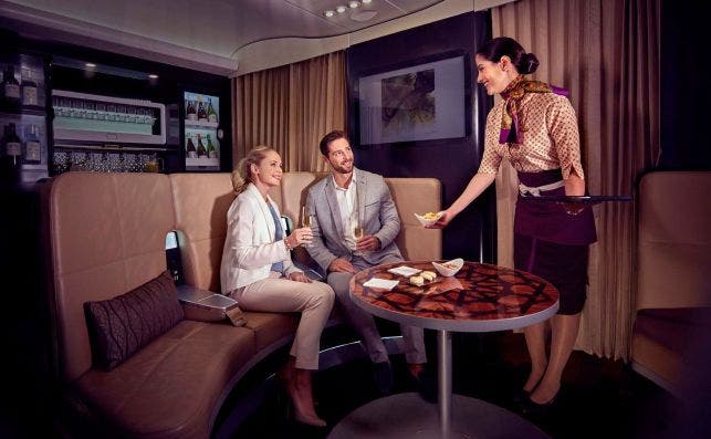 El bar de Etihad es el mÃ¡s pequeÃ±o entre los A380. Foto: Etihad