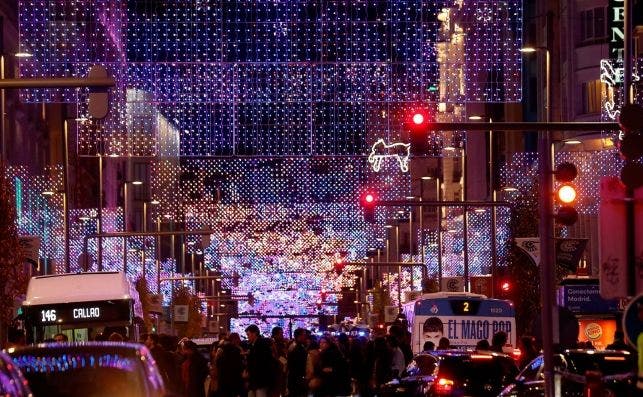 Madrid iluminacion Gran VÃ­a.