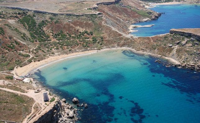 Playa de Ghajn Tuffieha en Malta. Foto:  Jurgen Scicluna | Turismo de Malta.