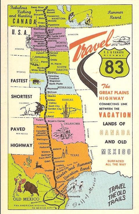 Mapa de la Ruta 83